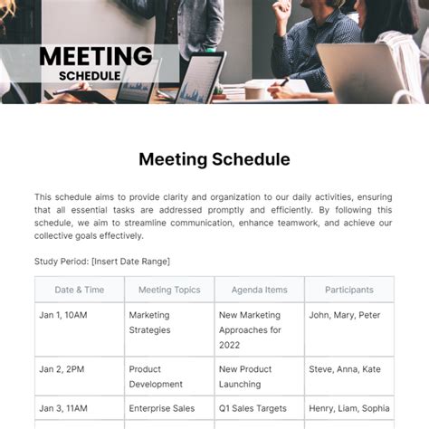 Scheduling Meetings and Events: