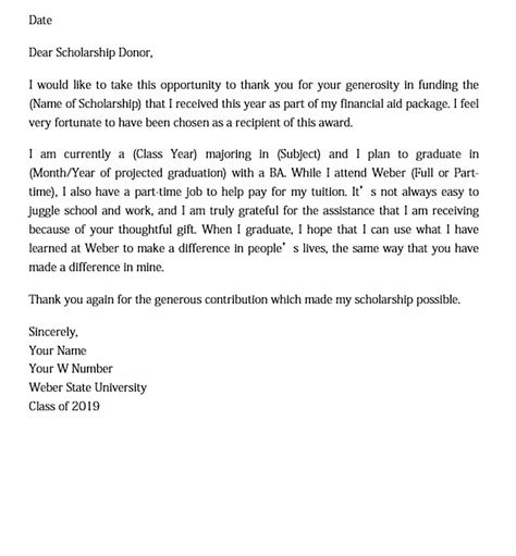 Scholarship Thank You Letter Handwritten: A Timeless Expression of Gratitude
