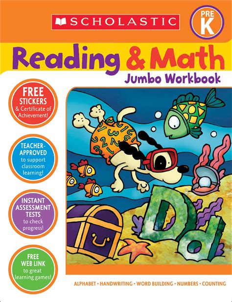 Scholastic Pre-K Reading and Math Jumbo Workbook Kindle Editon