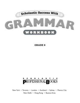 Scholastic Success With Grammar Grade 6 Answers Kindle Editon