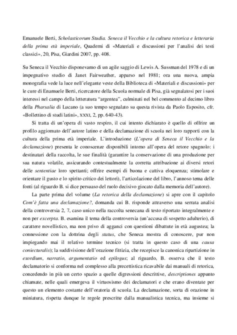 Scholasticorum studia. Seneca il Vecchio e la cultura retorica e letteraria della prima etÃ  imperiale PDF