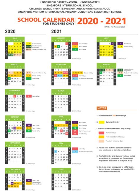 School Calendar 2020: Get Ready for a Great Year!