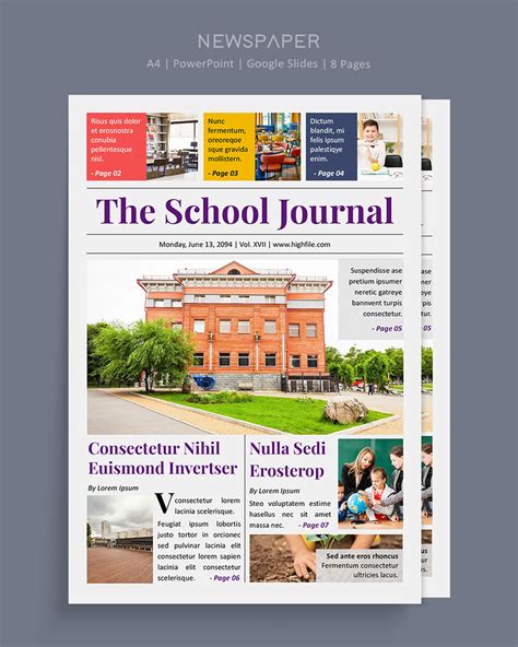 School Newspaper Template