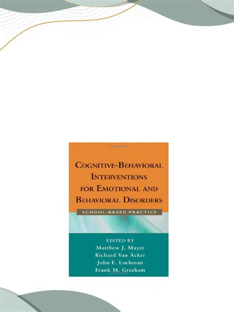 School-Based Interventions for Students with Behavior Problems 1st Edition Kindle Editon