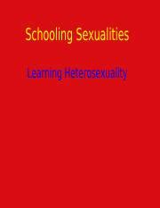 Schooling Sexualities Reader