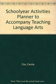 Schoolyear Activities Planner to Accompany Teaching Language Arts Doc