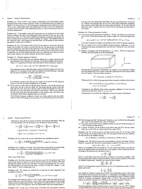 Schroeder Thermal Physics Solutions Kindle Editon