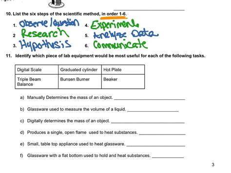 Science Focus 10 Unit 1 Review Answers Doc