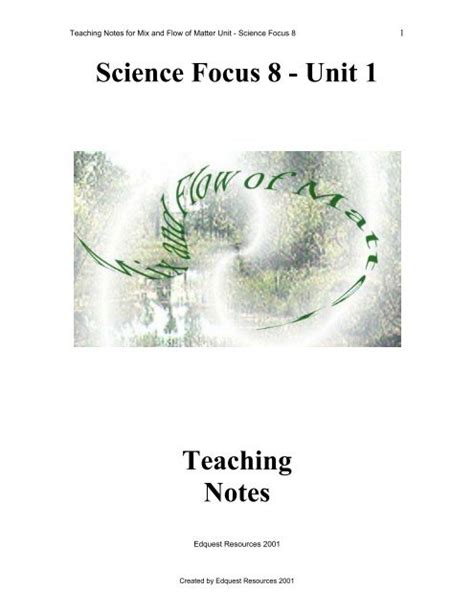 Science Focus 8 Unit 4 Answer Key Epub