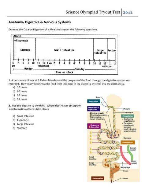 Science Olympiad Tryout Test 2013 Answer Sheet Doc