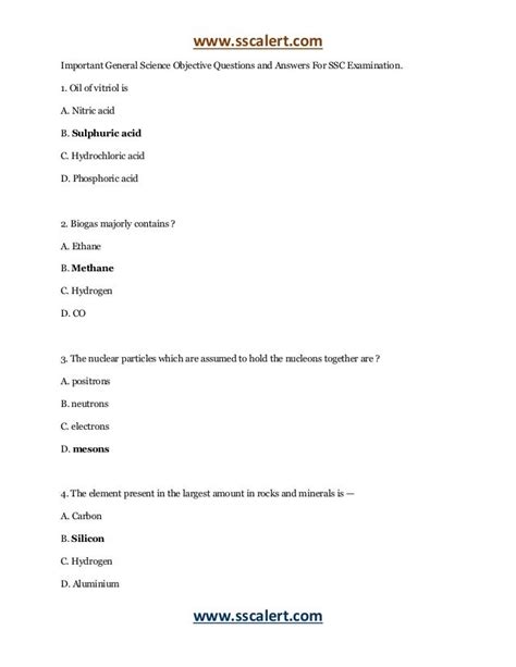 Science Question Answers Reader