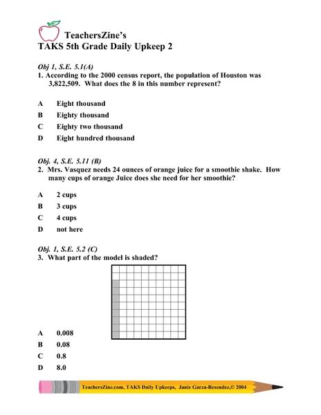 Science Taks Test Answers PDF