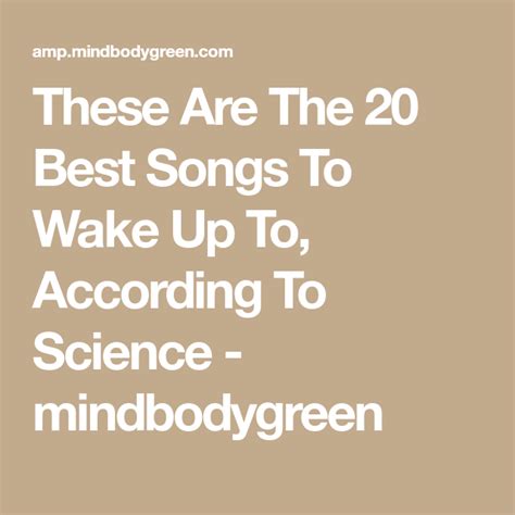 Science of Wake-Up Songs