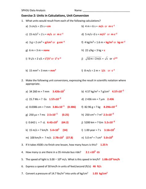 Scientific And Unit Prefixes Answers PDF