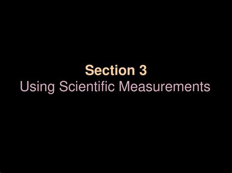 Scientific Measurement Section 31 Answers Reader