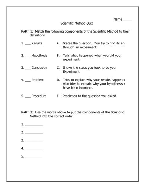 Scientific Method Unit Test Answers PDF