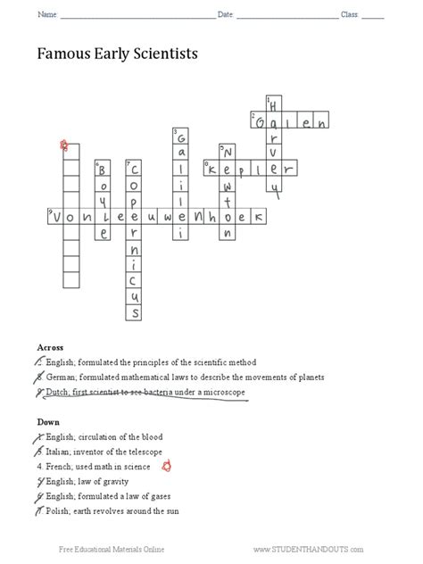 Scientific Revolution Crossword Answers Kindle Editon