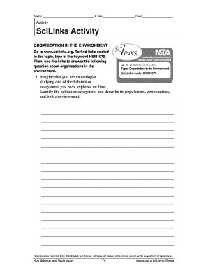 Scilinks Activity Answers Reader