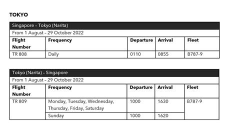 Scoot Flight Schedule Penang to Singapore (2023-2024)