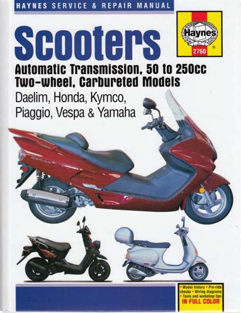 Scooters Automatic Transmission 50 to 250cc Two-Wheel Carbureted Models Reader