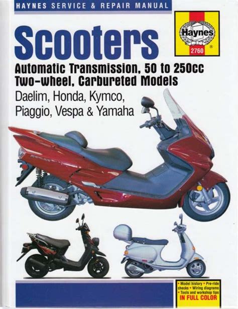 Scooters Automatic Transmission 50 to 250cc Two-Wheel Carbureted Models Reader