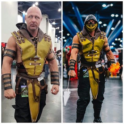 Scorpio Has Unmasked His Ferocious Mortal Kombat Costume