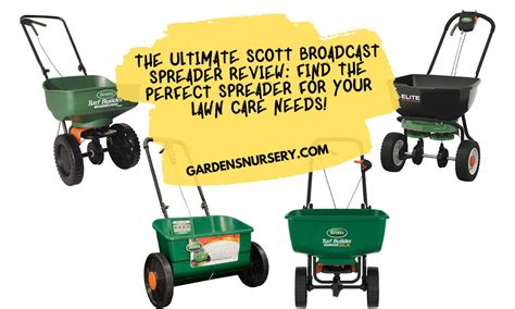 Scott's Fertilizer Spreader 1000: The Ultimate Lawn Care Tool