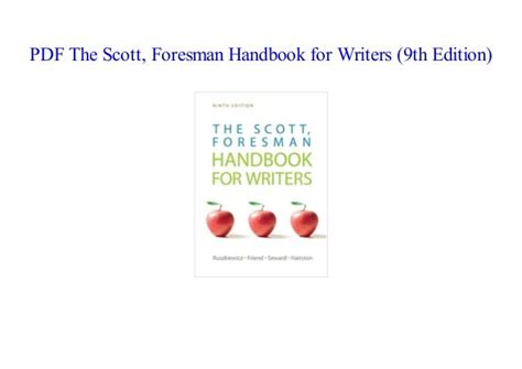 Scott Foresman Handbook for Writers The 9th Edition MyCompLab Series Ebook Kindle Editon