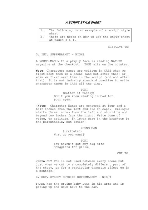 Screenplay Script Template