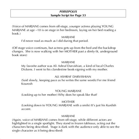 Script Writing Template Free