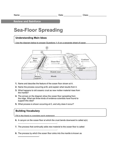 Sea Floor Spreading Worksheet Answer Key Epub