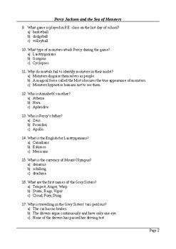 Sea Of Monsters Ar Test Answers Reader