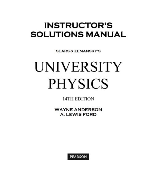 Sears And Zemansky University Physics Solution Manual Pdf Doc