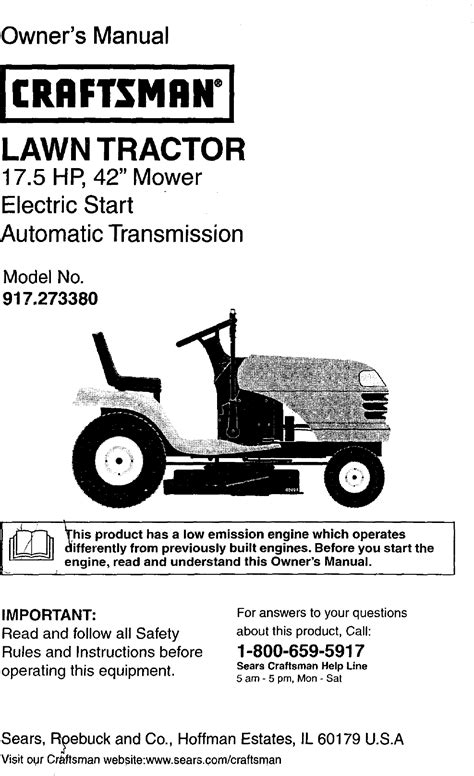 Sears Craftsman Riding Mower Manual 20hp 42 Ebook Reader