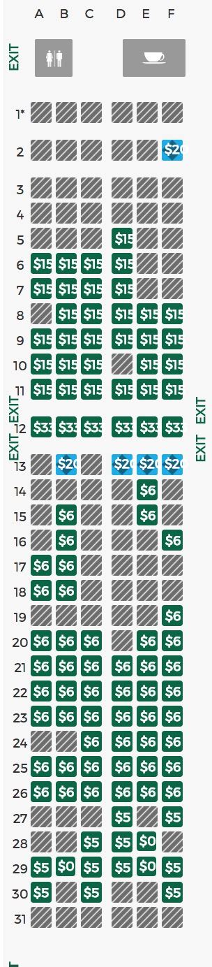 Seat Frontier Airlines Seating Chart