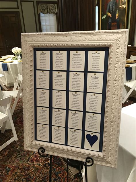 Seating Chart Display Wedding
