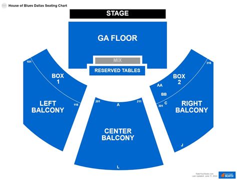 Seating Chart House Of Blues Dallas