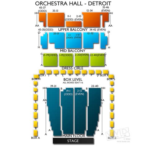 Seating Chart Orchestra Hall Detroit