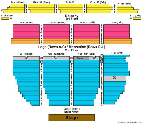 Seating Chart Orpheum Theater