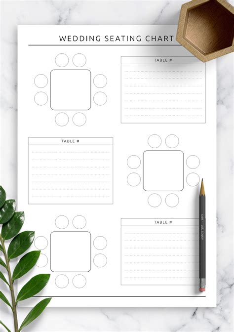 Seating Chart Printable Template