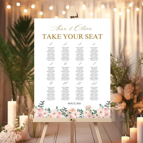 Seating Chart Signs