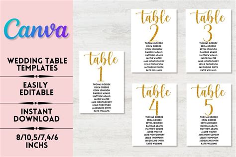 Seating Chart Table Numbers