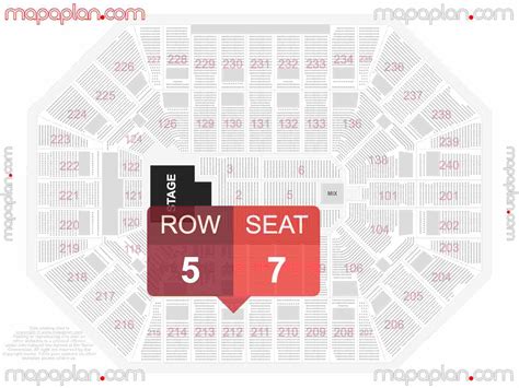 Seating Chart Target Center With Seat Numbers