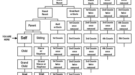 Second Cousin Once Removed Chart