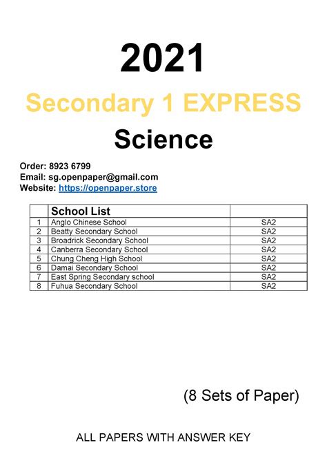 Secondary 1 Science Test Papers: A Step-by-Step Guide to Ace Your Exams!