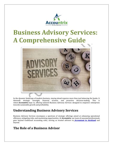 Secondary Advisory: A Comprehensive Guide to Enhance Business Outcomes