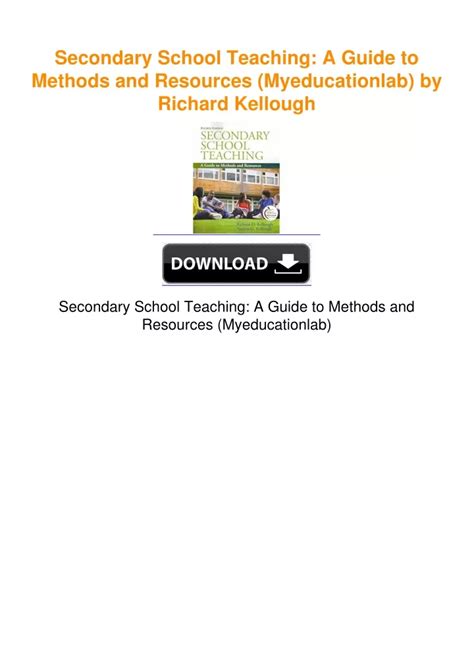 Secondary School Teaching: A Guide To Methods And Ebook Doc