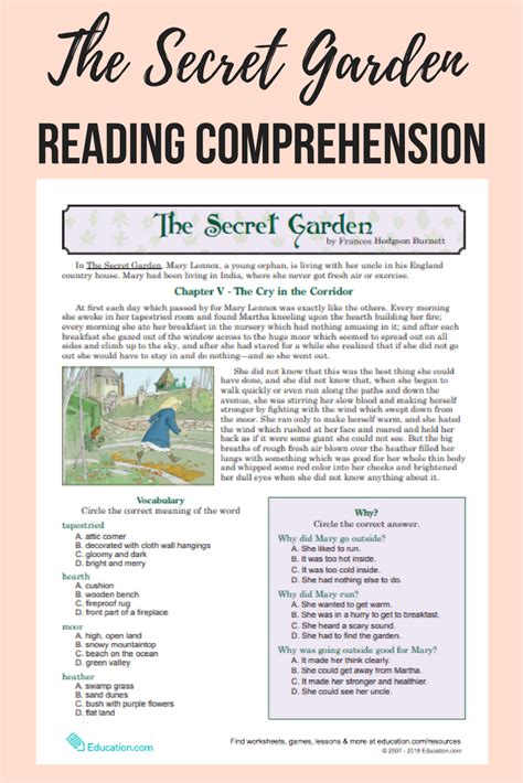 Secret Garden Study Guide Answers PDF