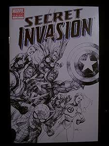 Secret Invasion 1 3rd Print Sketch Variant Cover Reader