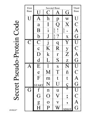 Secret Pseudo Protein Code Answer Key Reader